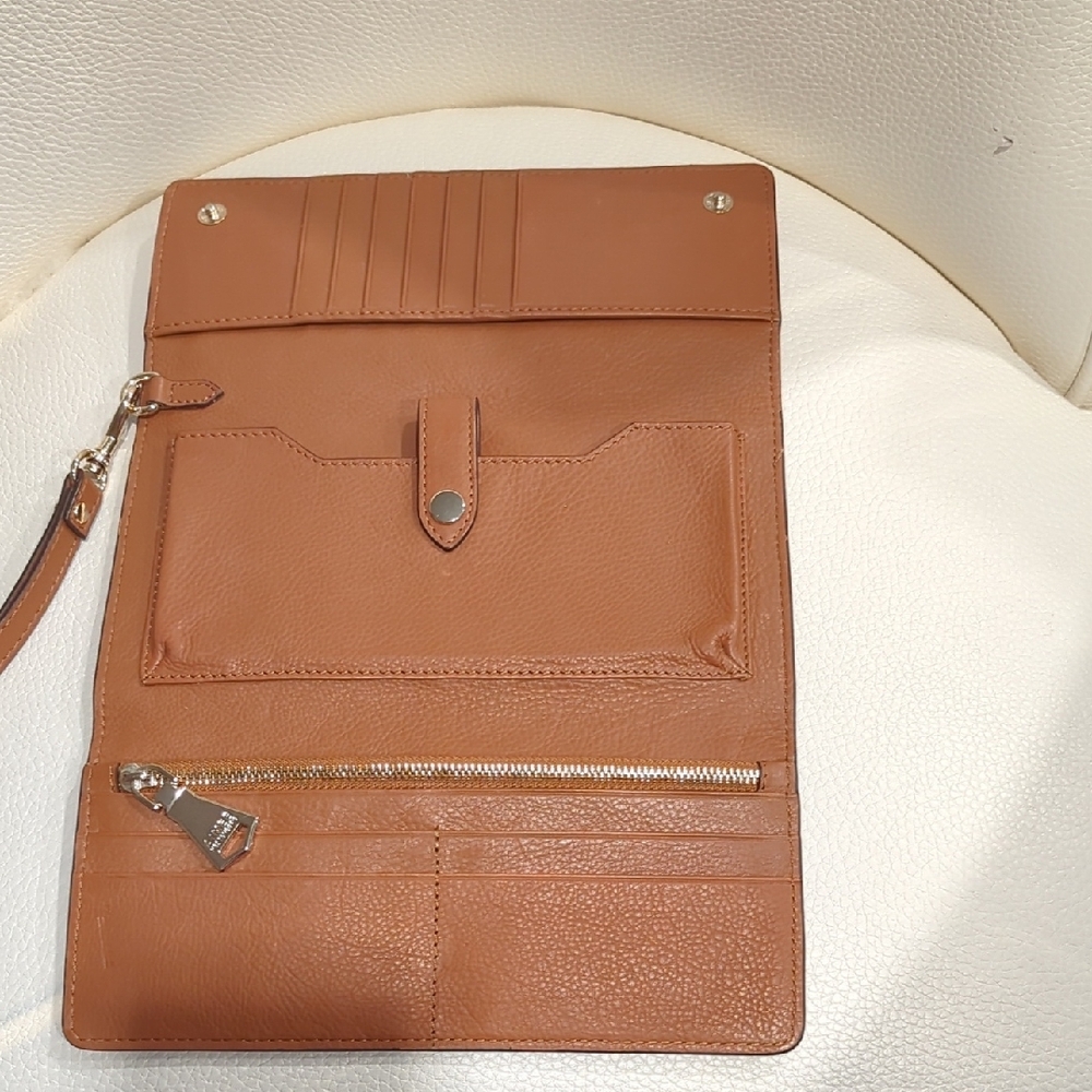 Aimee Kestenberg Brown Leather Clutch - Picture 2 of 7